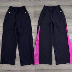 Nike Women Size S Black Pink Sportswear Tech Pack Fleece Wide Leg Sweatpants Gym